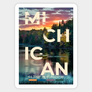 Michigan Travel Poster Sticker